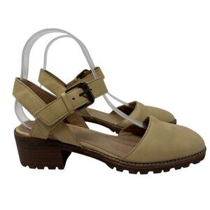 Madewell The Claudie Heeled Leather Lugsole Mary Jane W/ Adjustable Straps Sz 7